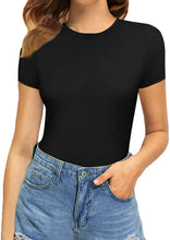 Load image into Gallery viewer, Women Round Neck T Shirts Basic Bodysuits
