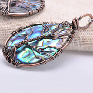 Sea Abalone Shell Earrings/Pendant Necklace