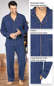 Classic Men Pajamas Cotton