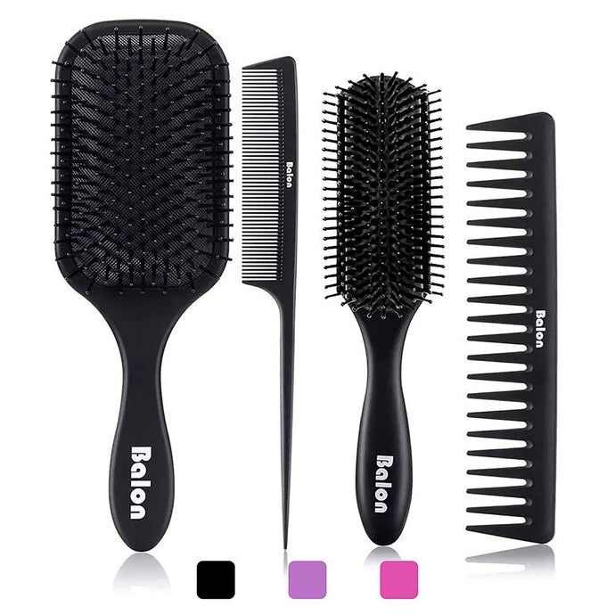 4Pcs Paddle Hair Brush