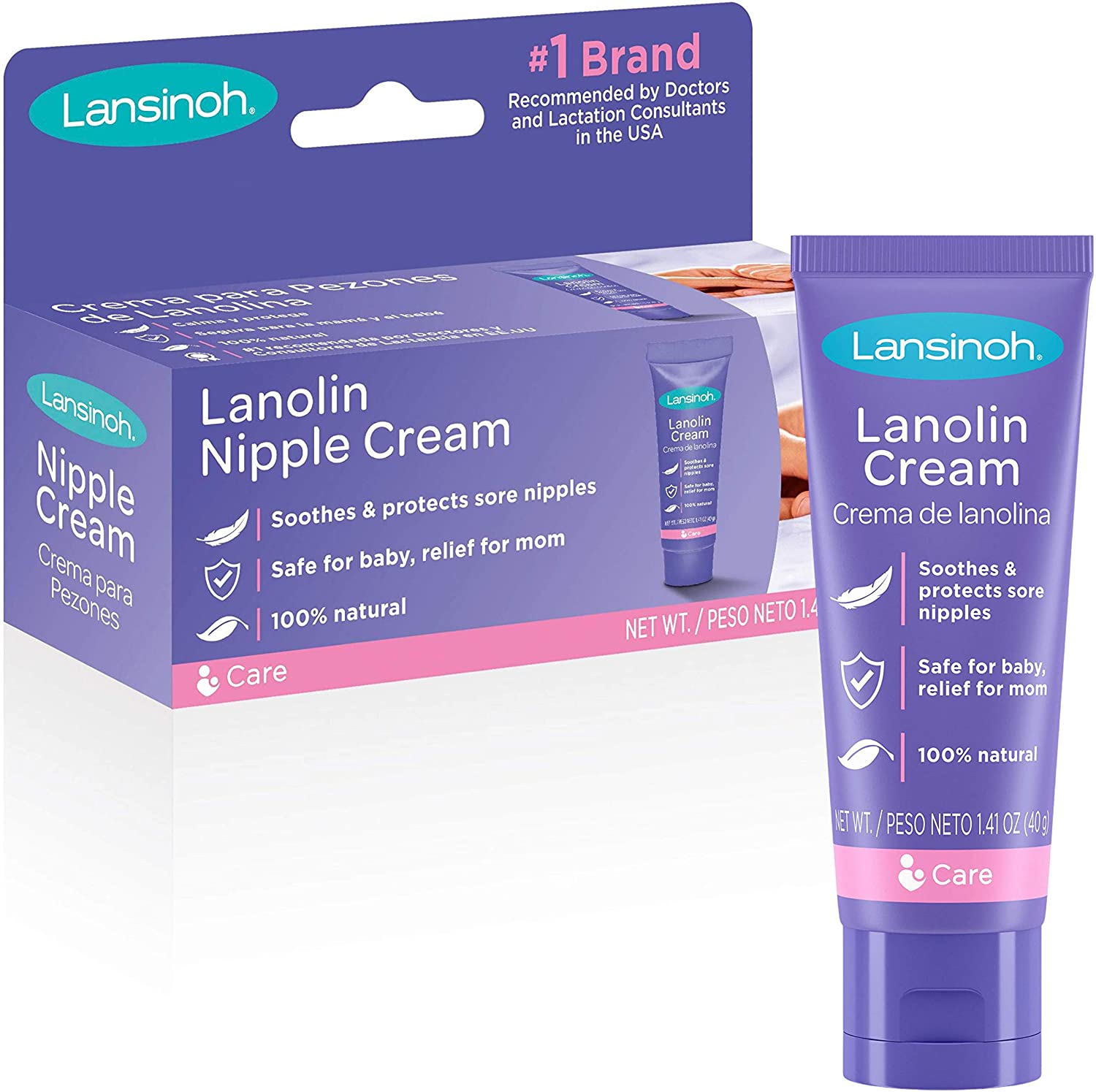Lansinoh Organic Nipple Cream (Balm) for Breastfeeding, 2 Ounces