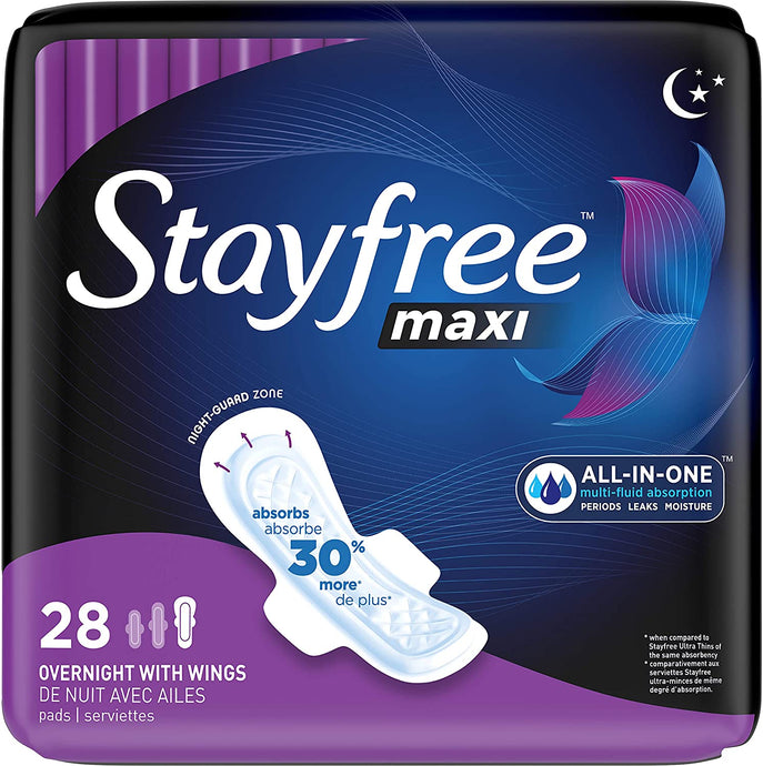 Maxi Overnight Pads with Wings