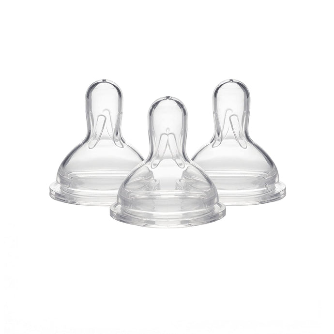 Slow Flow Bottle Nipples with Wide Base