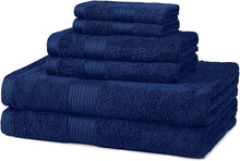 Load image into Gallery viewer, 6-Piece Fade-Resistant Cotton Bath Towel Set
