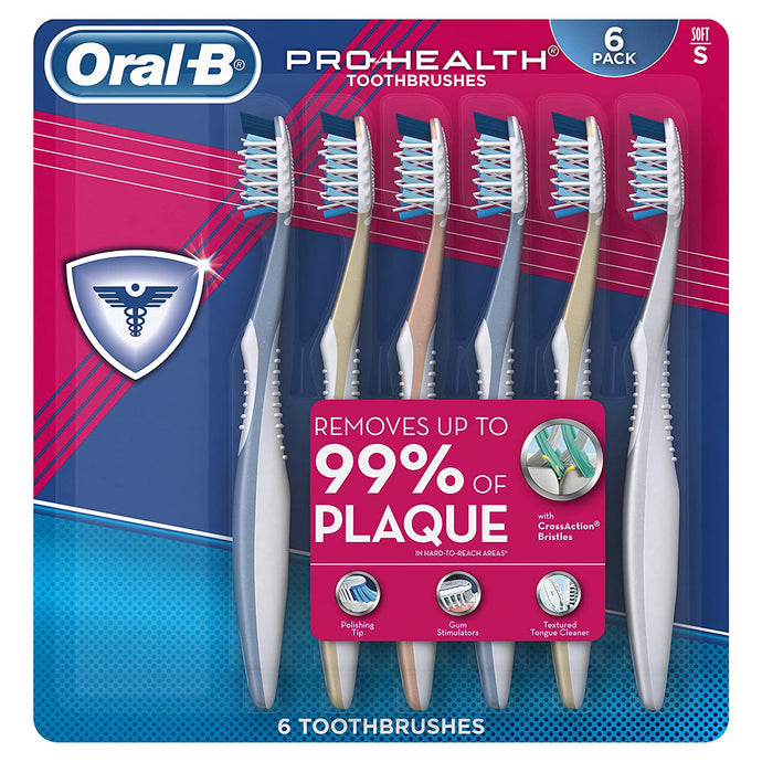 Pro Health All In One Soft Toothbrushes, 6 Count