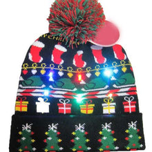 Load image into Gallery viewer, Christmas Designs LED Light Up Knitted Beanie Hat
