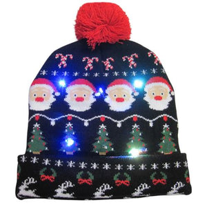 Christmas Designs LED Light Up Knitted Beanie Hat