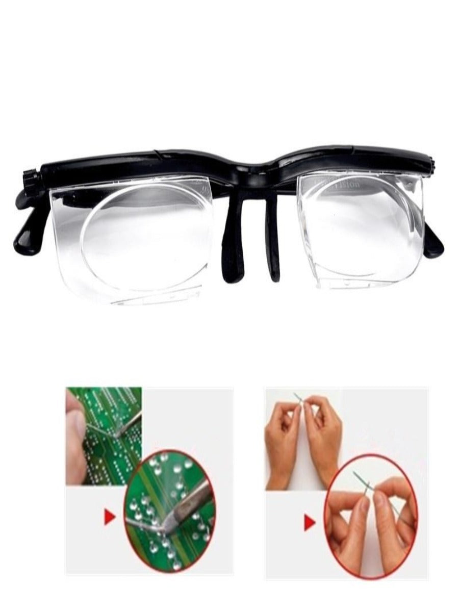Focus-Adjustable Reading Glasses