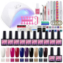 Load image into Gallery viewer, Home Salon Nail  Gel Polish Manicure Art Kit
