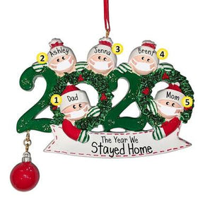2020 Family DIY Handwritten Name Doll Christmas Tree Hanging Pendant