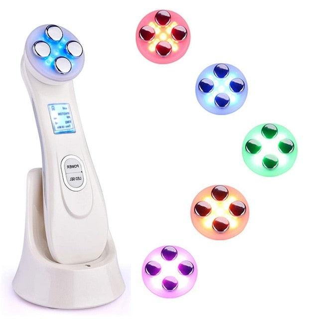 6-Color LED Light Therapy Multifunction Skin Tightening Device