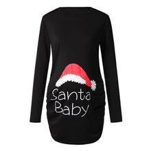 Load image into Gallery viewer, Santa Claus Print Long Sleeves Pregnancy Shirt
