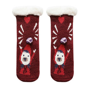 Kids Christmas Thicken Plush Socks